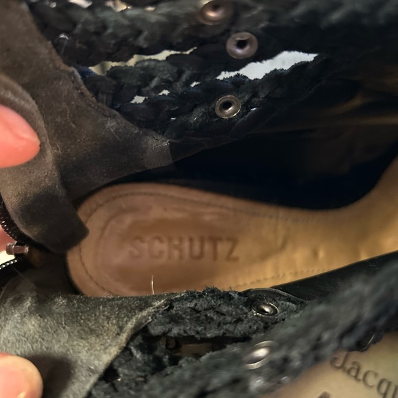 Black suede festival ankle boots - Picture 3 of 3